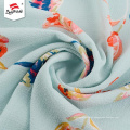 Tela de impressão de chiffon floral de poliéster confortável Desgin